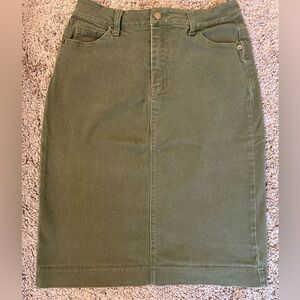 Olive green Jean skirt